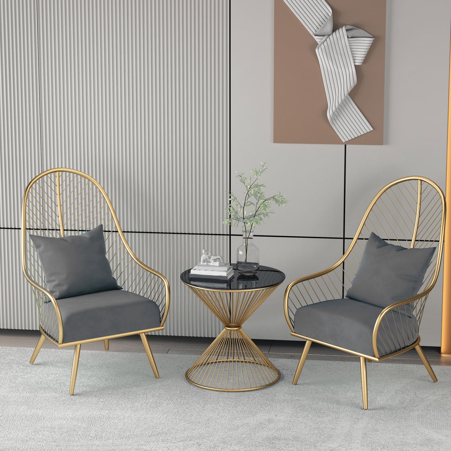 Scandinavian Style Open Back Arm Dining Chairs Linen Dining Chairs Clearhalo 'Dining Chairs' 'Dining Tables & Seating' 'dining_chair' 'furn' 'furn_dining_chair' 'Furniture' 'furniture_dining_chair' 'Kitchen & Dining Furniture' 4746059
