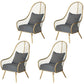 Scandinavian Style Open Back Arm Dining Chairs Linen Dining Chairs Grey 4 Piece Set Clearhalo 'Dining Chairs' 'Dining Tables & Seating' 'dining_chair' 'furn' 'furn_dining_chair' 'Furniture' 'furniture_dining_chair' 'Kitchen & Dining Furniture' 4746068