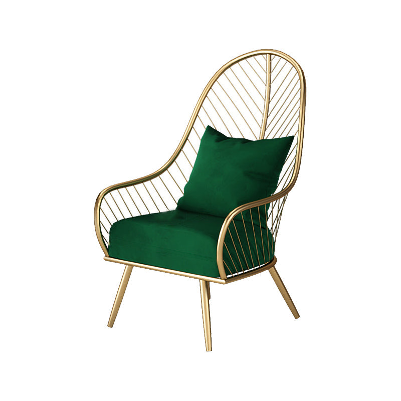 Scandinavian Style Open Back Arm Dining Chairs Linen Dining Chairs Blackish Green 1 Piece Clearhalo 'Dining Chairs' 'Dining Tables & Seating' 'dining_chair' 'furn' 'furn_dining_chair' 'Furniture' 'furniture_dining_chair' 'Kitchen & Dining Furniture' 4746075