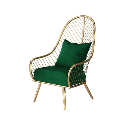 Scandinavian Style Open Back Arm Dining Chairs Linen Dining Chairs Blackish Green 1 Piece Clearhalo 'Dining Chairs' 'Dining Tables & Seating' 'dining_chair' 'furn' 'furn_dining_chair' 'Furniture' 'furniture_dining_chair' 'Kitchen & Dining Furniture' 4746075