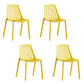 Modern Chairs Dining Stackable Armless Chairs with Plastic Legs for Kitchen Yellow 4 Piece Set Clearhalo 'Dining Chairs' 'Dining Tables & Seating' 'dining_chair' 'furn' 'furn_dining_chair' 'Furniture' 'furniture_dining_chair' 'Kitchen & Dining Furniture' 4746100