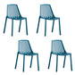 Modern Chairs Dining Stackable Armless Chairs with Plastic Legs for Kitchen Blue 4 Piece Set Clearhalo 'Dining Chairs' 'Dining Tables & Seating' 'dining_chair' 'furn' 'furn_dining_chair' 'Furniture' 'furniture_dining_chair' 'Kitchen & Dining Furniture' 4746103