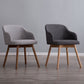 Scandinavian Upholstered Home Arm Chair Solid Back Matte Finish Dining Chair Clearhalo 'Dining Chairs' 'Dining Tables & Seating' 'dining_chair' 'Furniture' 'furniture_dining_chair' 'Kitchen & Dining Furniture' 4746175