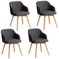 Scandinavian Upholstered Home Arm Chair Solid Back Matte Finish Dining Chair Dark Gray Set of 4 Clearhalo 'Dining Chairs' 'Dining Tables & Seating' 'dining_chair' 'Furniture' 'furniture_dining_chair' 'Kitchen & Dining Furniture' 4746180