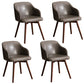 Scandinavian Upholstered Home Arm Chair Solid Back Matte Finish Dining Chair Light Gray Set of 4 Clearhalo 'Dining Chairs' 'Dining Tables & Seating' 'dining_chair' 'Furniture' 'furniture_dining_chair' 'Kitchen & Dining Furniture' 4746186