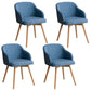 Scandinavian Upholstered Home Arm Chair Solid Back Matte Finish Dining Chair Light Blue Set of 4 Clearhalo 'Dining Chairs' 'Dining Tables & Seating' 'dining_chair' 'Furniture' 'furniture_dining_chair' 'Kitchen & Dining Furniture' 4746201