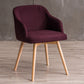 Scandinavian Upholstered Home Arm Chair Solid Back Matte Finish Dining Chair Dark Purple 1 Piece Clearhalo 'Dining Chairs' 'Dining Tables & Seating' 'dining_chair' 'Furniture' 'furniture_dining_chair' 'Kitchen & Dining Furniture' 4746202