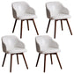Scandinavian Upholstered Home Arm Chair Solid Back Matte Finish Dining Chair White Set of 4 Clearhalo 'Dining Chairs' 'Dining Tables & Seating' 'dining_chair' 'Furniture' 'furniture_dining_chair' 'Kitchen & Dining Furniture' 4746207
