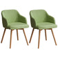 Scandinavian Upholstered Home Arm Chair Solid Back Matte Finish Dining Chair Turquoise Set of 2 Clearhalo 'Dining Chairs' 'Dining Tables & Seating' 'dining_chair' 'Furniture' 'furniture_dining_chair' 'Kitchen & Dining Furniture' 4746215