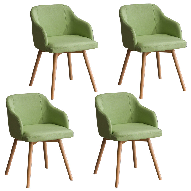 Scandinavian Upholstered Home Arm Chair Solid Back Matte Finish Dining Chair Turquoise Set of 4 Clearhalo 'Dining Chairs' 'Dining Tables & Seating' 'dining_chair' 'Furniture' 'furniture_dining_chair' 'Kitchen & Dining Furniture' 4746216