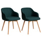 Scandinavian Upholstered Home Arm Chair Solid Back Matte Finish Dining Chair Dark Green Set of 2 Clearhalo 'Dining Chairs' 'Dining Tables & Seating' 'dining_chair' 'Furniture' 'furniture_dining_chair' 'Kitchen & Dining Furniture' 4746224