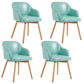 Scandinavian Upholstered Home Arm Chair Solid Back Matte Finish Dining Chair Fruit Green Set of 4 Clearhalo 'Dining Chairs' 'Dining Tables & Seating' 'dining_chair' 'Furniture' 'furniture_dining_chair' 'Kitchen & Dining Furniture' 4746243