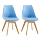 Contemporary Kitchen Chair Dining Armless Chairs with Wooden Legs Sky Blue Set of 2 Clearhalo 'Dining Chairs' 'Dining Tables & Seating' 'dining_chair' 'Furniture' 'furniture_dining_chair' 'Kitchen & Dining Furniture' 4746249