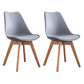 Contemporary Kitchen Chair Dining Armless Chairs with Wooden Legs Grey Set of 2 Clearhalo 'Dining Chairs' 'Dining Tables & Seating' 'dining_chair' 'Furniture' 'furniture_dining_chair' 'Kitchen & Dining Furniture' 4746253