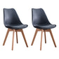 Contemporary Kitchen Chair Dining Armless Chairs with Wooden Legs Black Set of 2 Clearhalo 'Dining Chairs' 'Dining Tables & Seating' 'dining_chair' 'Furniture' 'furniture_dining_chair' 'Kitchen & Dining Furniture' 4746257