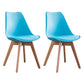 Contemporary Kitchen Chair Dining Armless Chairs with Wooden Legs Blue Set of 2 Clearhalo 'Dining Chairs' 'Dining Tables & Seating' 'dining_chair' 'Furniture' 'furniture_dining_chair' 'Kitchen & Dining Furniture' 4746261