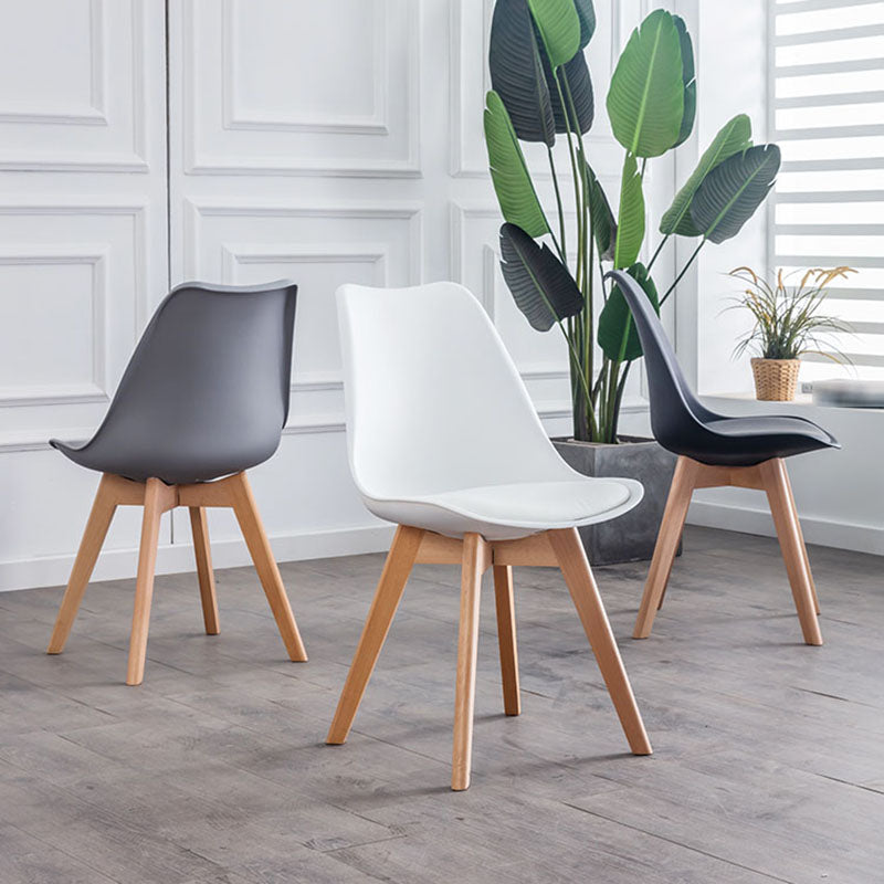 Contemporary Kitchen Chair Dining Armless Chairs with Wooden Legs Clearhalo 'Dining Chairs' 'Dining Tables & Seating' 'dining_chair' 'Furniture' 'furniture_dining_chair' 'Kitchen & Dining Furniture' 4746263
