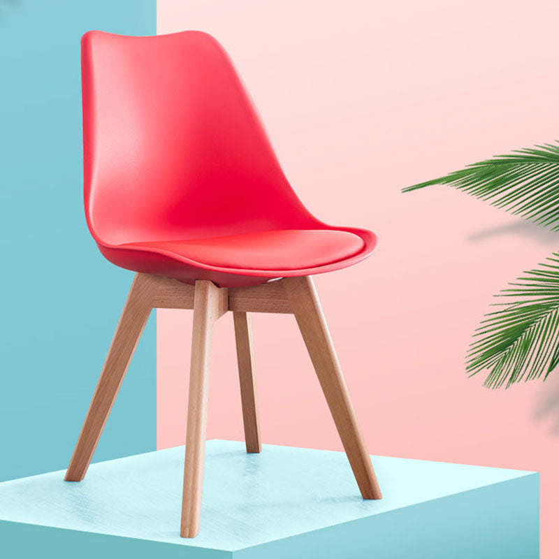 Contemporary Kitchen Chair Dining Armless Chairs with Wooden Legs Clearhalo 'Dining Chairs' 'Dining Tables & Seating' 'dining_chair' 'Furniture' 'furniture_dining_chair' 'Kitchen & Dining Furniture' 4746266