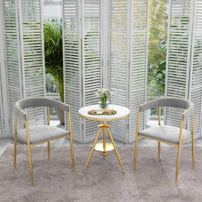 Nordic Design Open Back Side Chair Luxury Dining Fabric Side Chair Clearhalo 'Dining Chairs' 'Dining Tables & Seating' 'dining_chair' 'furn' 'furn_dining_chair' 'Furniture' 'furniture_dining_chair' 'Kitchen & Dining Furniture' 4746268