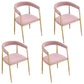 Nordic Design Open Back Side Chair Luxury Dining Fabric Side Chair Pink 4 Piece Set Clearhalo 'Dining Chairs' 'Dining Tables & Seating' 'dining_chair' 'furn' 'furn_dining_chair' 'Furniture' 'furniture_dining_chair' 'Kitchen & Dining Furniture' 4746270
