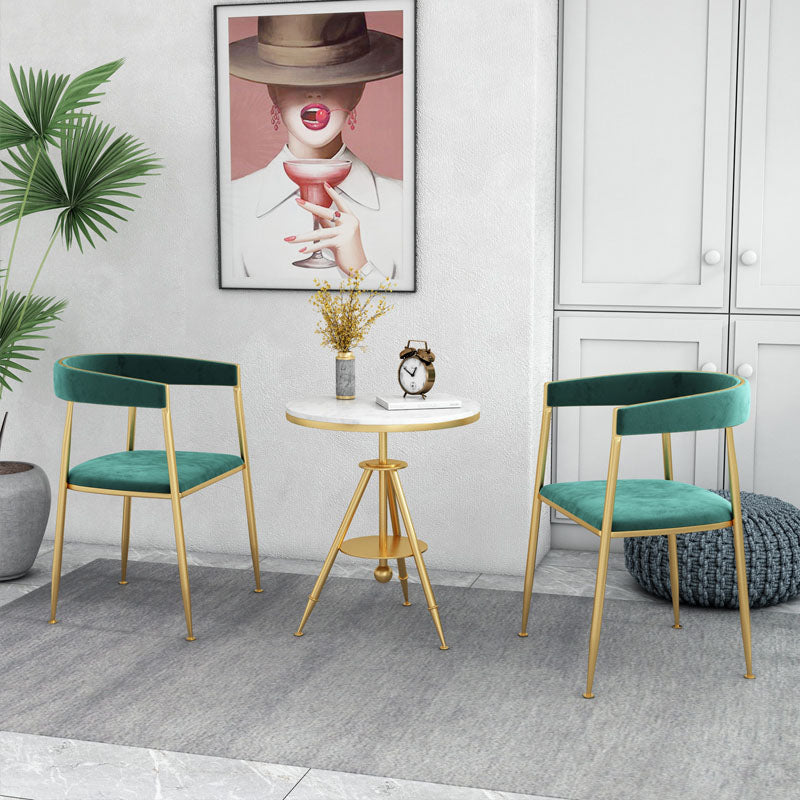 Nordic Design Open Back Side Chair Luxury Dining Fabric Side Chair Clearhalo 'Dining Chairs' 'Dining Tables & Seating' 'dining_chair' 'furn' 'furn_dining_chair' 'Furniture' 'furniture_dining_chair' 'Kitchen & Dining Furniture' 4746274