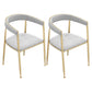 Nordic Design Open Back Side Chair Luxury Dining Fabric Side Chair Grey 2 Piece Set Clearhalo 'Dining Chairs' 'Dining Tables & Seating' 'dining_chair' 'furn' 'furn_dining_chair' 'Furniture' 'furniture_dining_chair' 'Kitchen & Dining Furniture' 4746276
