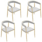 Nordic Design Open Back Side Chair Luxury Dining Fabric Side Chair Grey 4 Piece Set Clearhalo 'Dining Chairs' 'Dining Tables & Seating' 'dining_chair' 'furn' 'furn_dining_chair' 'Furniture' 'furniture_dining_chair' 'Kitchen & Dining Furniture' 4746278