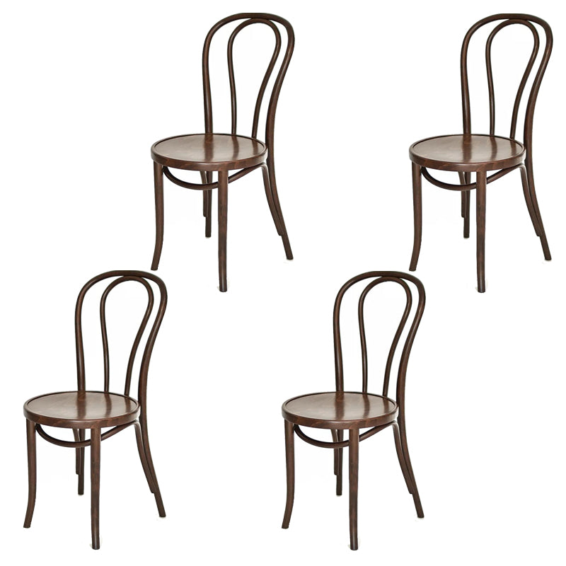 Traditional Ash Open Side Chair Matte Finish Wood Dining Chair Walnut 4 Piece Set Clearhalo 'Dining Chairs' 'Dining Tables & Seating' 'dining_chair' 'furn' 'furn_dining_chair' 'Furniture' 'furniture_dining_chair' 'Kitchen & Dining Furniture' 4746314