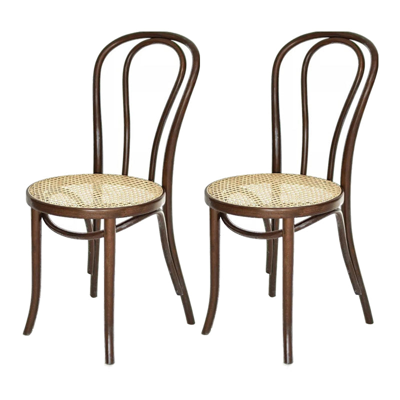 Traditional Ash Open Side Chair Matte Finish Wood Dining Chair Walnut White 2 Piece Set Clearhalo 'Dining Chairs' 'Dining Tables & Seating' 'dining_chair' 'furn' 'furn_dining_chair' 'Furniture' 'furniture_dining_chair' 'Kitchen & Dining Furniture' 4746316