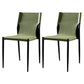 Industrial Style Armless Solid Back Chair Leather Dining Chairs Green 2 Piece Set Clearhalo 'Dining Chairs' 'Dining Tables & Seating' 'dining_chair' 'furn' 'furn_dining_chair' 'Furniture' 'furniture_dining_chair' 'Kitchen & Dining Furniture' 4746343