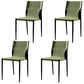 Industrial Style Armless Solid Back Chair Leather Dining Chairs Green 4 Piece Set Clearhalo 'Dining Chairs' 'Dining Tables & Seating' 'dining_chair' 'furn' 'furn_dining_chair' 'Furniture' 'furniture_dining_chair' 'Kitchen & Dining Furniture' 4746344