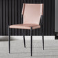 Industrial Style Armless Solid Back Chair Leather Dining Chairs Pink 1 Piece Clearhalo 'Dining Chairs' 'Dining Tables & Seating' 'dining_chair' 'furn' 'furn_dining_chair' 'Furniture' 'furniture_dining_chair' 'Kitchen & Dining Furniture' 4746351