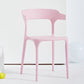 Contemporary Stackable Chairs Dining Open Back Armless Chairs with Plastic Legs Pink 1 Piece Clearhalo 'Dining Chairs' 'Dining Tables & Seating' 'dining_chair' 'furn' 'furn_dining_chair' 'Furniture' 'furniture_dining_chair' 'Kitchen & Dining Furniture' 4746362