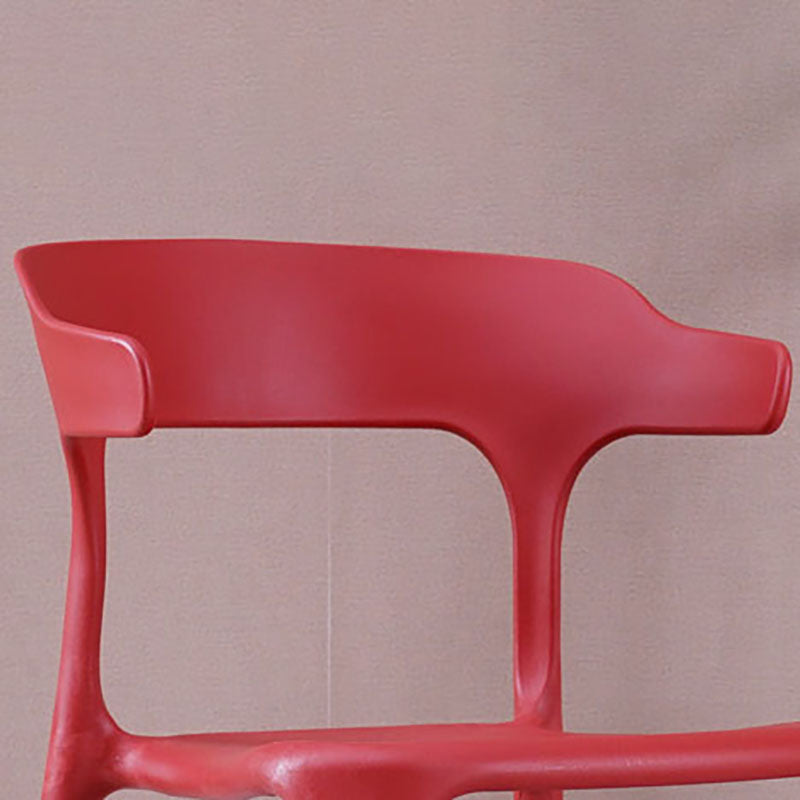 Contemporary Stackable Chairs Dining Open Back Armless Chairs with Plastic Legs Clearhalo 'Dining Chairs' 'Dining Tables & Seating' 'dining_chair' 'furn' 'furn_dining_chair' 'Furniture' 'furniture_dining_chair' 'Kitchen & Dining Furniture' 4746365