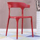Contemporary Stackable Chairs Dining Open Back Armless Chairs with Plastic Legs Red 1 Piece Clearhalo 'Dining Chairs' 'Dining Tables & Seating' 'dining_chair' 'furn' 'furn_dining_chair' 'Furniture' 'furniture_dining_chair' 'Kitchen & Dining Furniture' 4746385