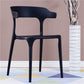 Contemporary Stackable Chairs Dining Open Back Armless Chairs with Plastic Legs Black 1 Piece Clearhalo 'Dining Chairs' 'Dining Tables & Seating' 'dining_chair' 'furn' 'furn_dining_chair' 'Furniture' 'furniture_dining_chair' 'Kitchen & Dining Furniture' 4746394