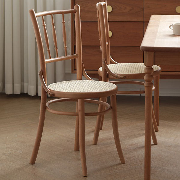 Traditional Birch Slat Back Side Chair Matte Finish Wood Dining Chair Clearhalo 'Dining Chairs' 'Dining Tables & Seating' 'dining_chair' 'furn' 'furn_dining_chair' 'Furniture' 'furniture_dining_chair' 'Kitchen & Dining Furniture' 4746404