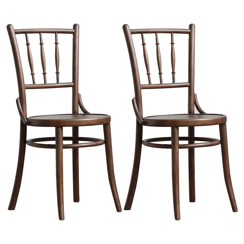 Traditional Birch Slat Back Side Chair Matte Finish Wood Dining Chair Walnut 2 Piece Set Clearhalo 'Dining Chairs' 'Dining Tables & Seating' 'dining_chair' 'furn' 'furn_dining_chair' 'Furniture' 'furniture_dining_chair' 'Kitchen & Dining Furniture' 4746405