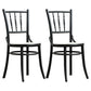 Traditional Birch Slat Back Side Chair Matte Finish Wood Dining Chair Black White 2 Piece Set Clearhalo 'Dining Chairs' 'Dining Tables & Seating' 'dining_chair' 'furn' 'furn_dining_chair' 'Furniture' 'furniture_dining_chair' 'Kitchen & Dining Furniture' 4746410