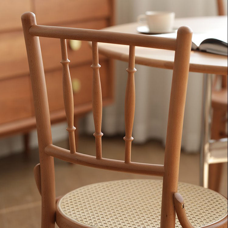 Traditional Birch Slat Back Side Chair Matte Finish Wood Dining Chair Clearhalo 'Dining Chairs' 'Dining Tables & Seating' 'dining_chair' 'furn' 'furn_dining_chair' 'Furniture' 'furniture_dining_chair' 'Kitchen & Dining Furniture' 4746416