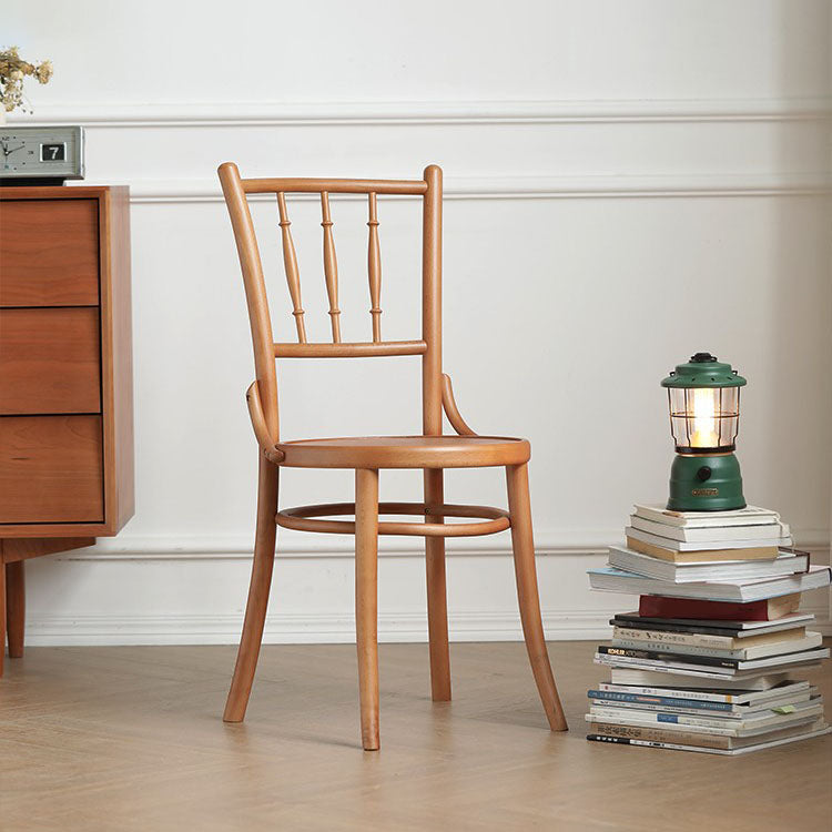 Traditional Birch Slat Back Side Chair Matte Finish Wood Dining Chair Clearhalo 'Dining Chairs' 'Dining Tables & Seating' 'dining_chair' 'furn' 'furn_dining_chair' 'Furniture' 'furniture_dining_chair' 'Kitchen & Dining Furniture' 4746418