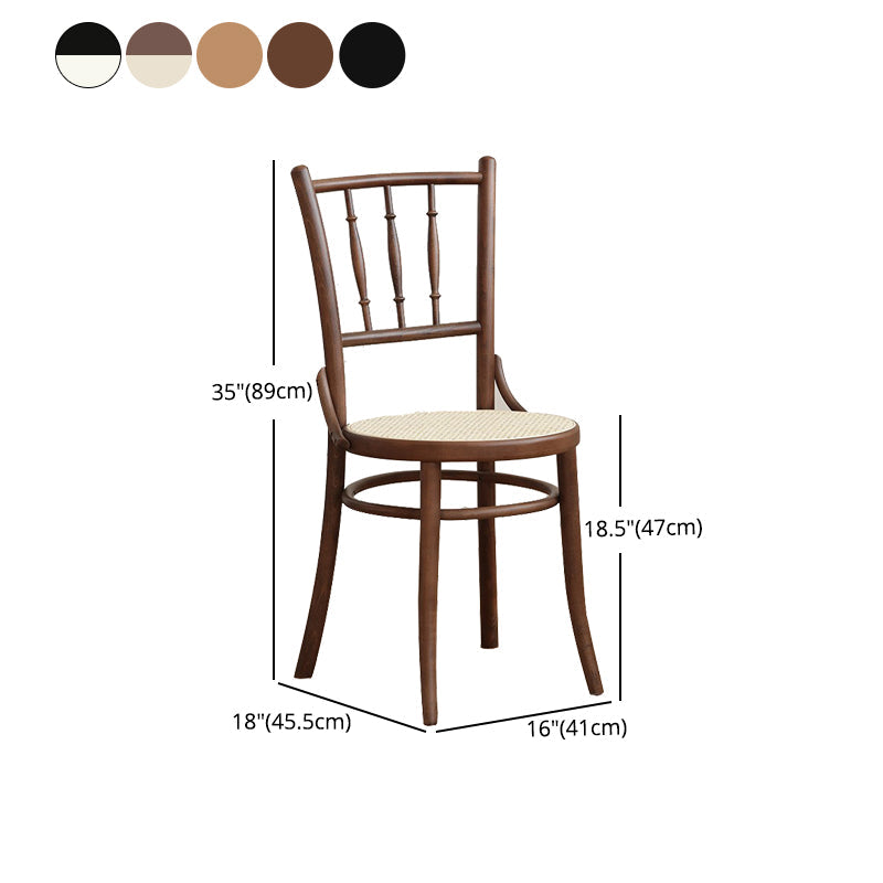 Traditional Birch Slat Back Side Chair Matte Finish Wood Dining Chair Clearhalo 'Dining Chairs' 'Dining Tables & Seating' 'dining_chair' 'furn' 'furn_dining_chair' 'Furniture' 'furniture_dining_chair' 'Kitchen & Dining Furniture' 4746419