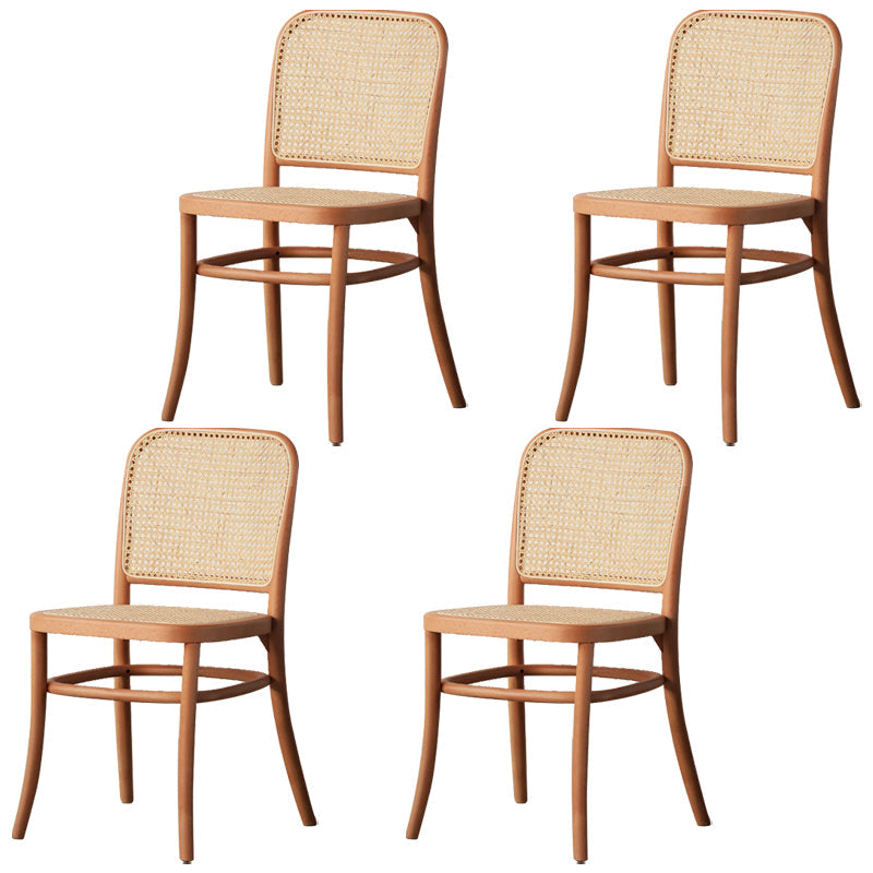 Traditional Wood Kitchen Dining Room Side Chair Open Back Chair Khaki 4 Piece Set Clearhalo 'Dining Chairs' 'Dining Tables & Seating' 'dining_chair' 'furn' 'furn_dining_chair' 'Furniture' 'furniture_dining_chair' 'Kitchen & Dining Furniture' 4746425