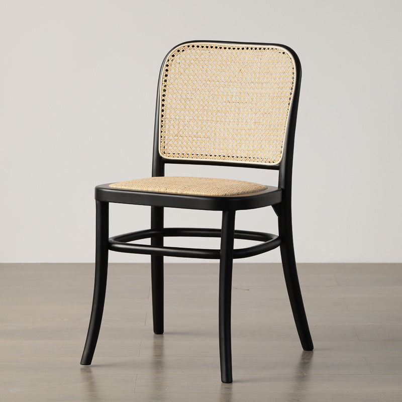Traditional Wood Kitchen Dining Room Side Chair Open Back Chair Textured Black 1 Piece Clearhalo 'Dining Chairs' 'Dining Tables & Seating' 'dining_chair' 'furn' 'furn_dining_chair' 'Furniture' 'furniture_dining_chair' 'Kitchen & Dining Furniture' 4746427