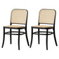 Traditional Wood Kitchen Dining Room Side Chair Open Back Chair Textured Black 2 Piece Set Clearhalo 'Dining Chairs' 'Dining Tables & Seating' 'dining_chair' 'furn' 'furn_dining_chair' 'Furniture' 'furniture_dining_chair' 'Kitchen & Dining Furniture' 4746429