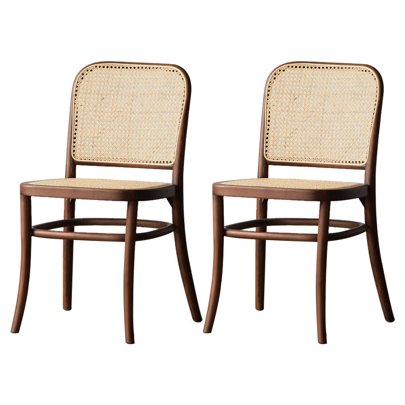 Traditional Wood Kitchen Dining Room Side Chair Open Back Chair Walnut 2 Piece Set Clearhalo 'Dining Chairs' 'Dining Tables & Seating' 'dining_chair' 'furn' 'furn_dining_chair' 'Furniture' 'furniture_dining_chair' 'Kitchen & Dining Furniture' 4746439