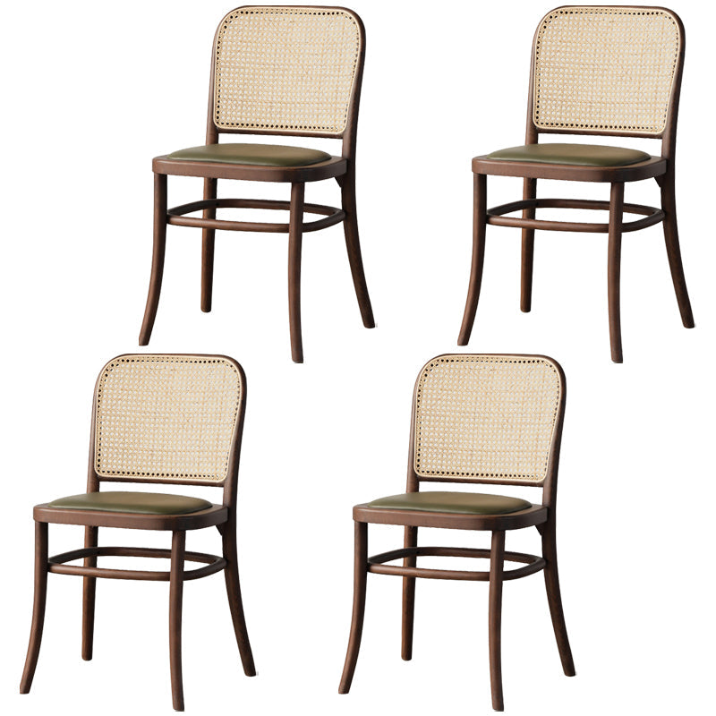 Traditional Wood Kitchen Dining Room Side Chair Open Back Chair Light Khaki 4 Piece Set Clearhalo 'Dining Chairs' 'Dining Tables & Seating' 'dining_chair' 'furn' 'furn_dining_chair' 'Furniture' 'furniture_dining_chair' 'Kitchen & Dining Furniture' 4746446
