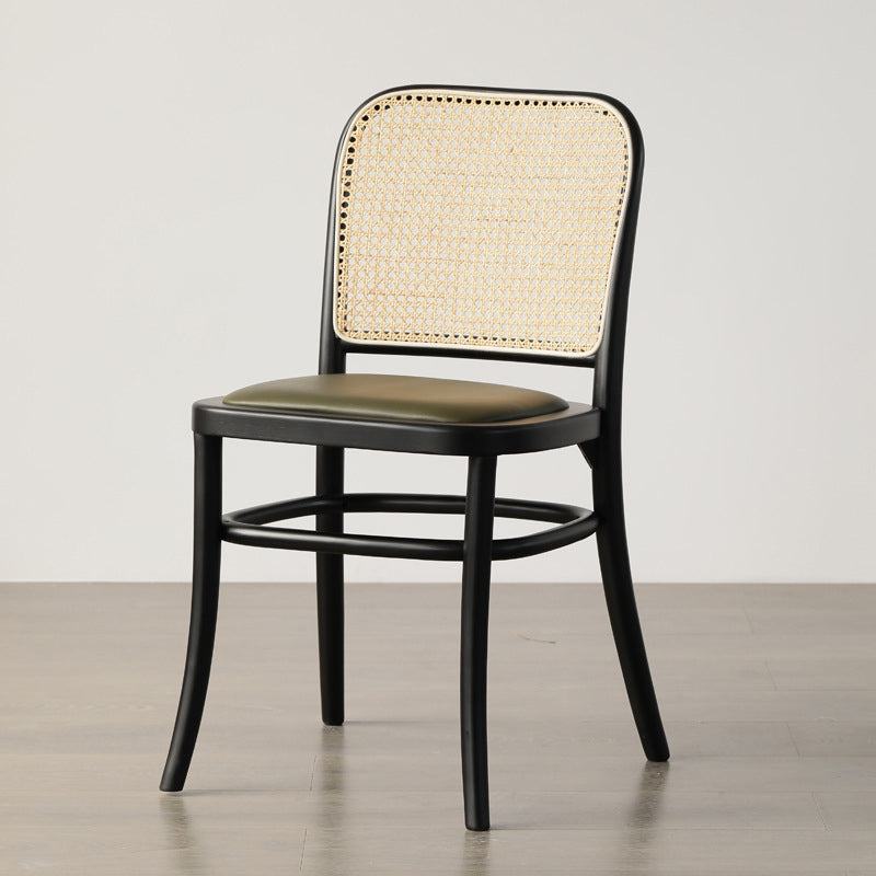 Traditional Wood Kitchen Dining Room Side Chair Open Back Chair Black 1 Piece Clearhalo 'Dining Chairs' 'Dining Tables & Seating' 'dining_chair' 'furn' 'furn_dining_chair' 'Furniture' 'furniture_dining_chair' 'Kitchen & Dining Furniture' 4746447