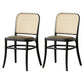 Traditional Wood Kitchen Dining Room Side Chair Open Back Chair Black 2 Piece Set Clearhalo 'Dining Chairs' 'Dining Tables & Seating' 'dining_chair' 'furn' 'furn_dining_chair' 'Furniture' 'furniture_dining_chair' 'Kitchen & Dining Furniture' 4746448