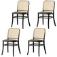 Traditional Wood Kitchen Dining Room Side Chair Open Back Chair Black 4 Piece Set Clearhalo 'Dining Chairs' 'Dining Tables & Seating' 'dining_chair' 'furn' 'furn_dining_chair' 'Furniture' 'furniture_dining_chair' 'Kitchen & Dining Furniture' 4746449